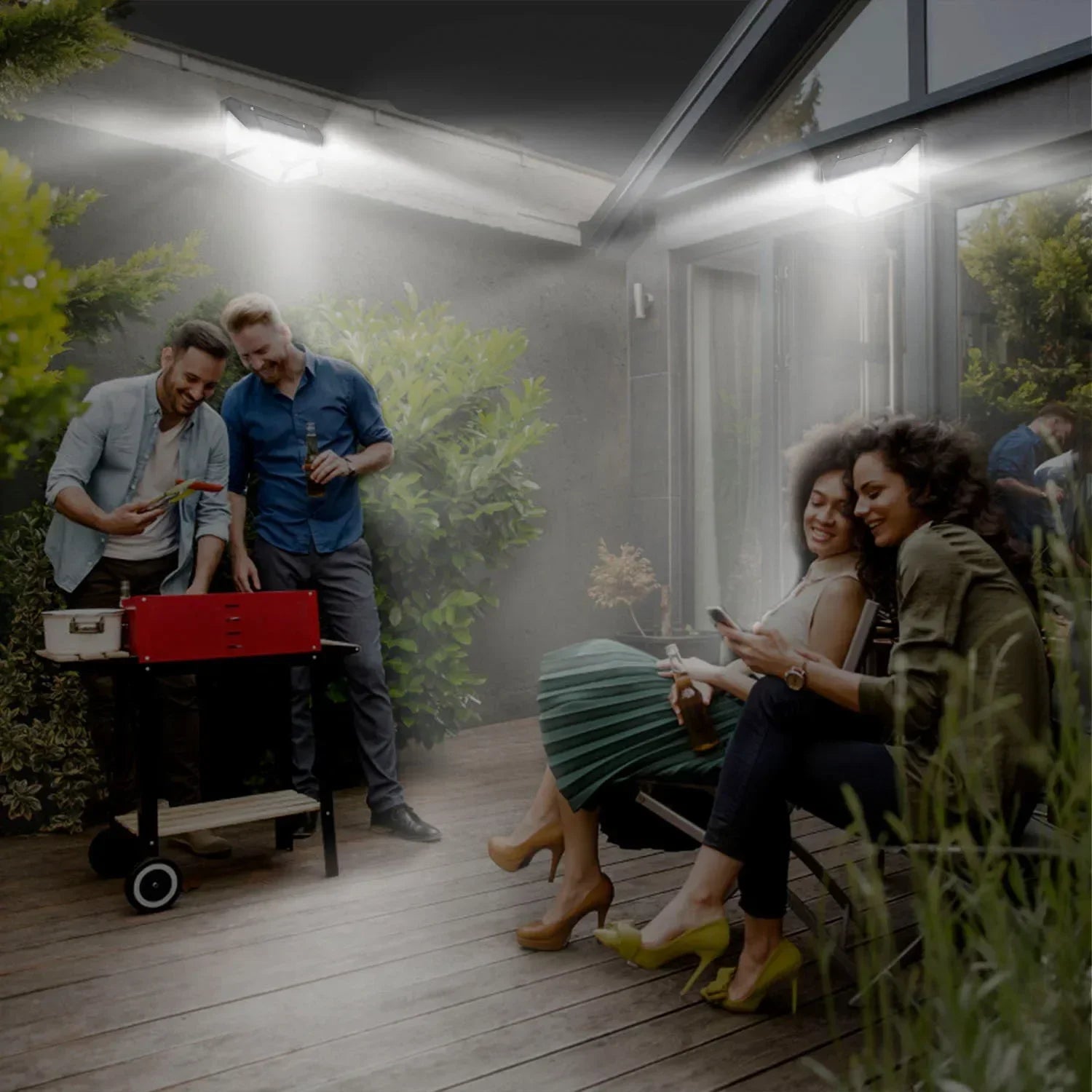 Solar Security Light — 100 LED Motion Sensor Outdoor Wall Light