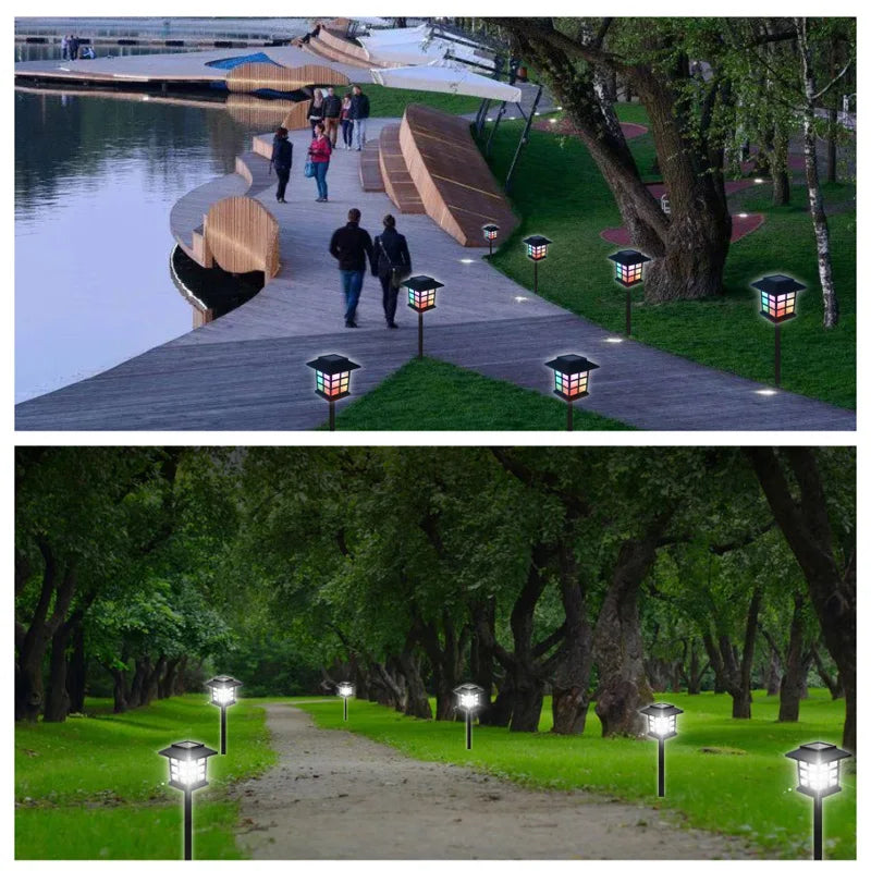 8-Pack Solar Garden Pathway Lights - Waterproof LED Outdoor Lamp Set