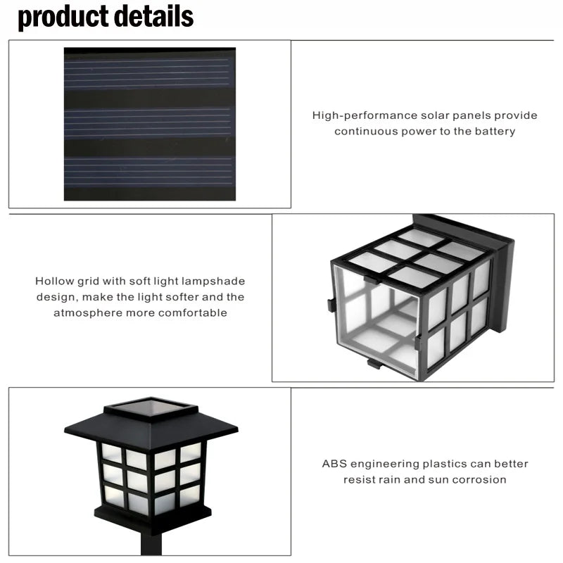 8-Pack Solar Garden Pathway Lights - Waterproof LED Outdoor Lamp Set