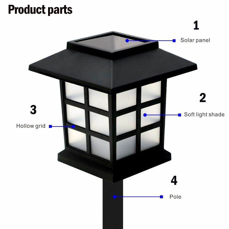 8-Pack Solar Garden Pathway Lights - Waterproof LED Outdoor Lamp Set