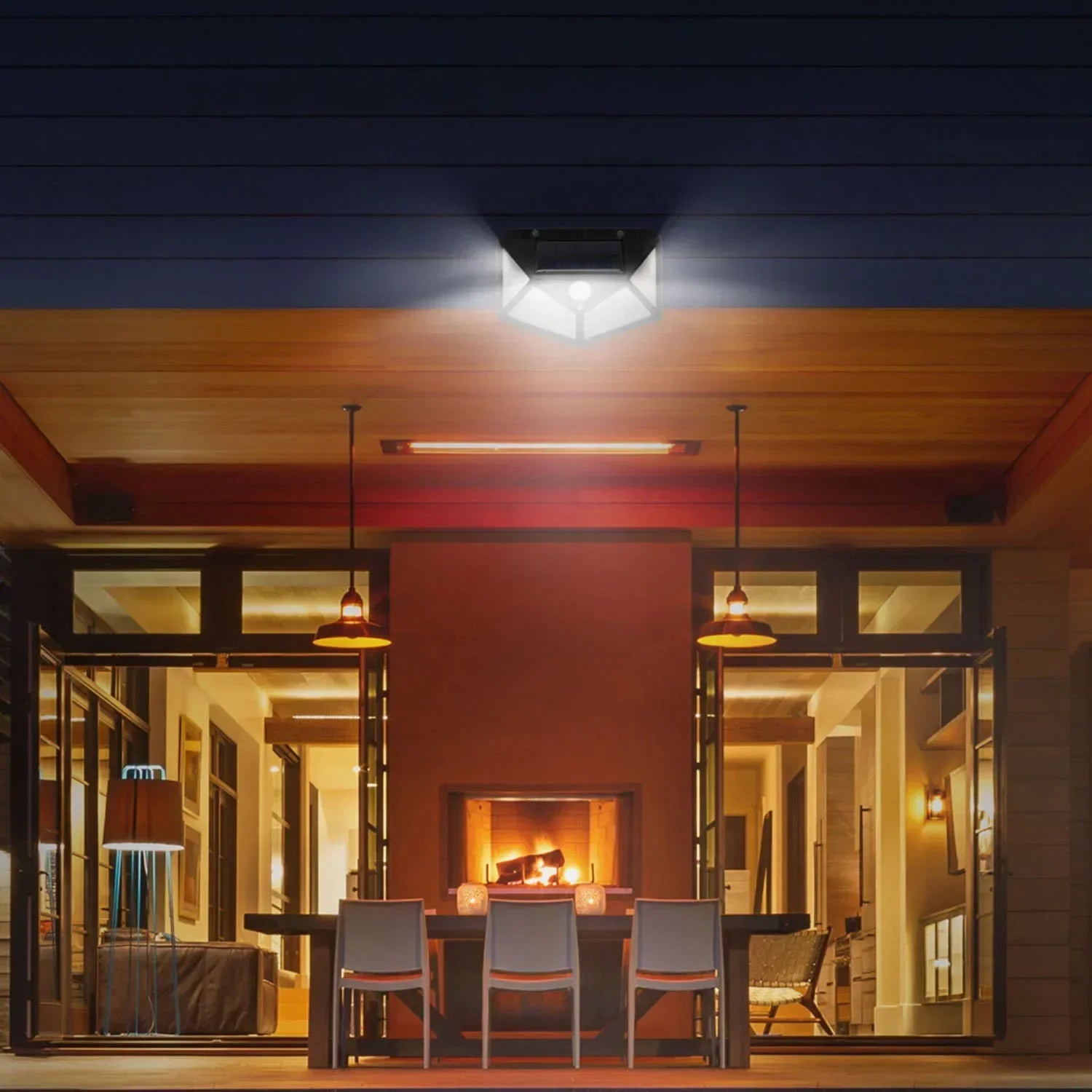 Solar Security Light — 100 LED Motion Sensor Outdoor Wall Light