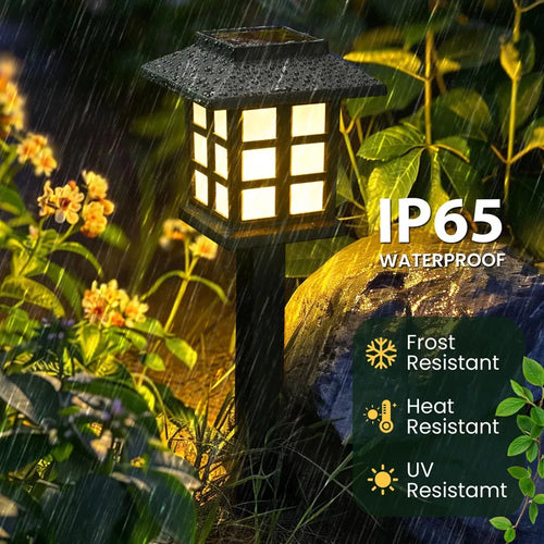 8-Pack Solar Garden Pathway Lights - Waterproof LED Outdoor Lamp Set