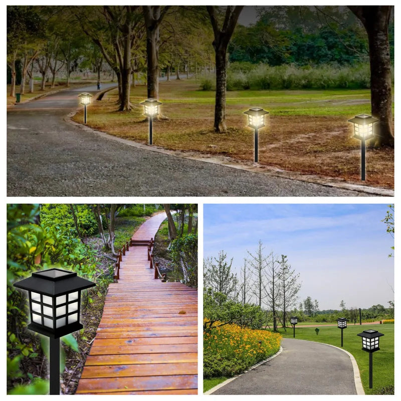8-Pack Solar Garden Pathway Lights - Waterproof LED Outdoor Lamp Set
